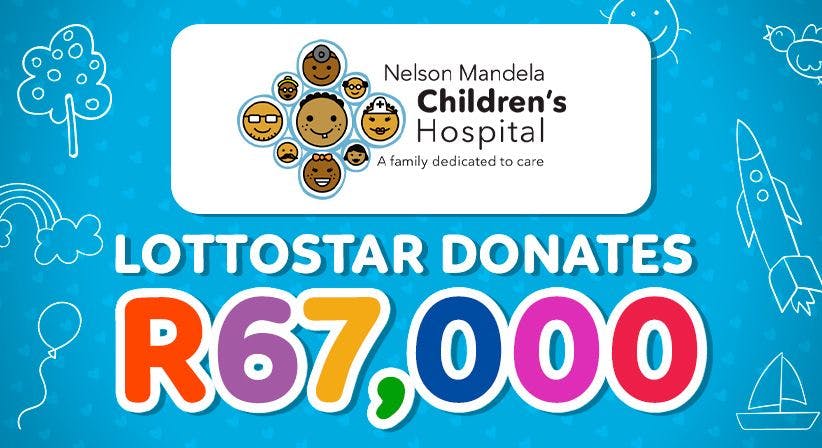 LottoStar donates R67,000 towards two surgeries at Nelson Mandela Children’s Hospital! 