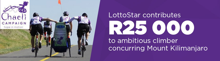 LottoStar contributes R25 000 to ambitious climber conquering Mount Kilimanjaro