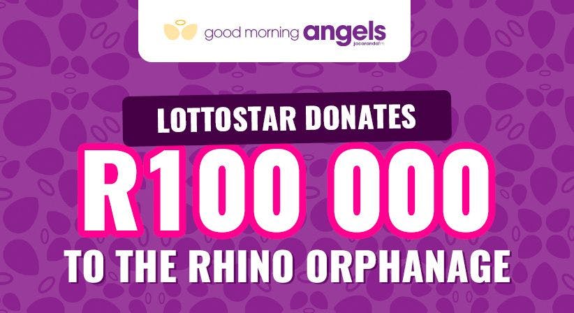 LottoStar donates R100,000 to The Rhino Orphanage.