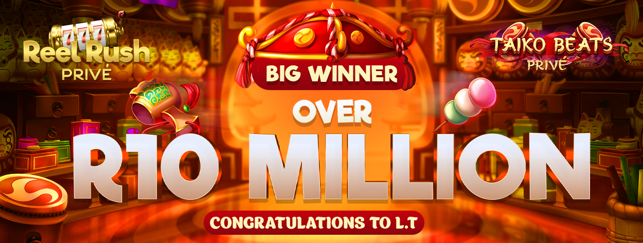 L.T dances to a R10 Million win. 
