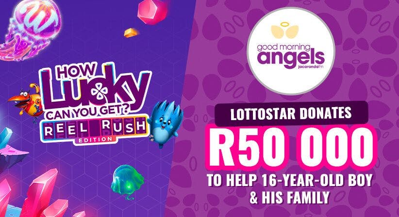 LottoStar donates R50,000 to help 16-year-old boy and his family.