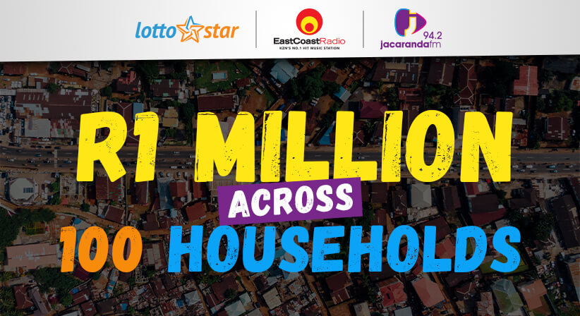LottoStar, Jacaranda FM and East Coast Radio provide a R1 Million helping hand