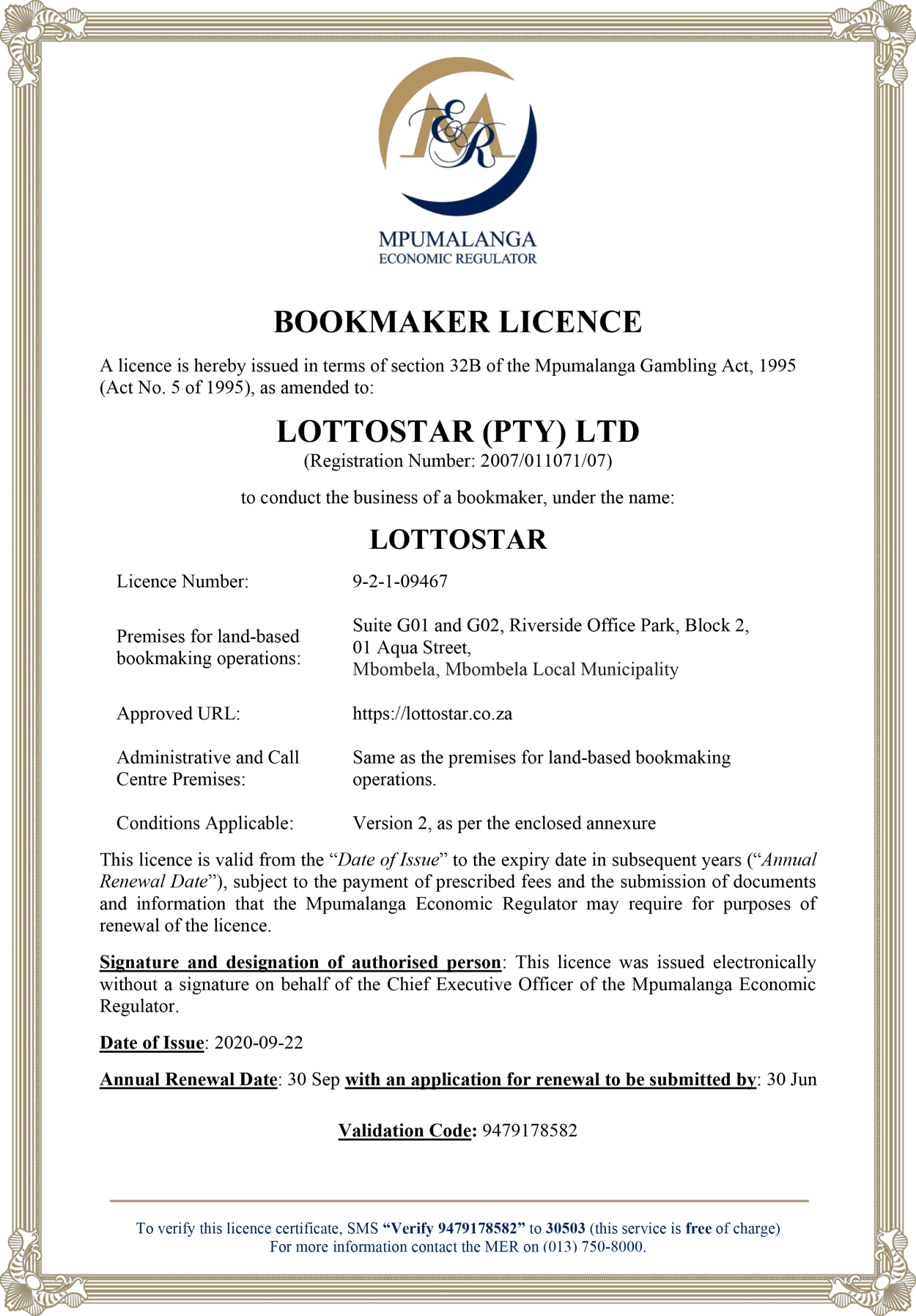 Lottostar License